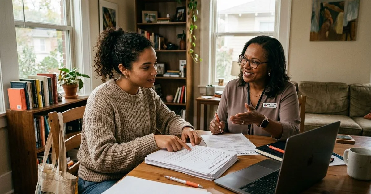 Renter reviewing tenant screening report